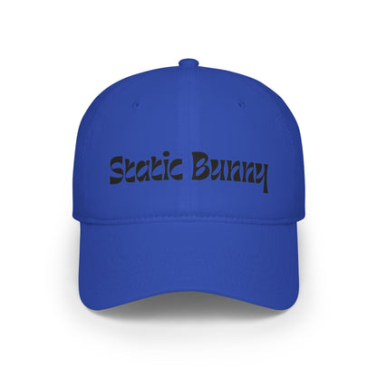 Static Bunny Baseball Cap - Radioactive Font