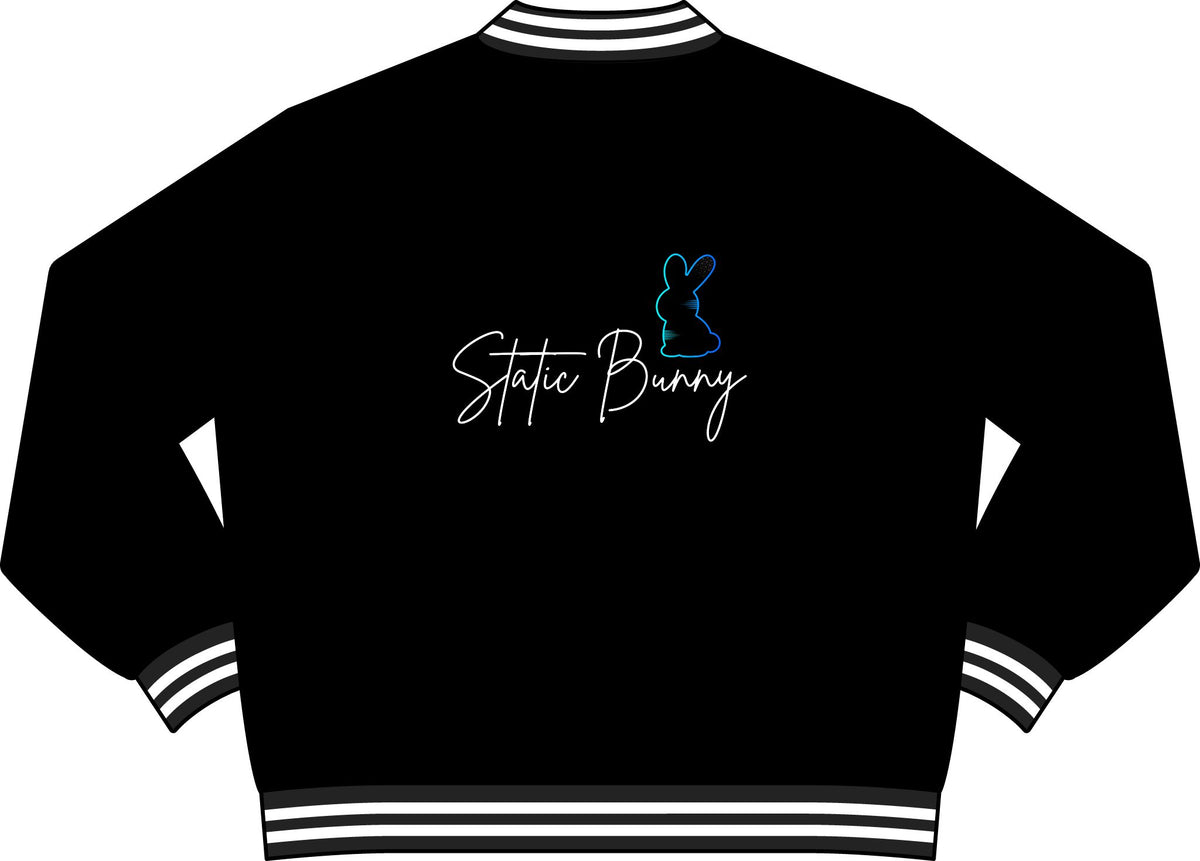 Static Bunny Varsity Bomber Jacket - Deep Hydro