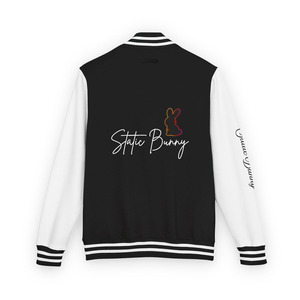 Static Bunny Letterman Jacket - Neon Sunset