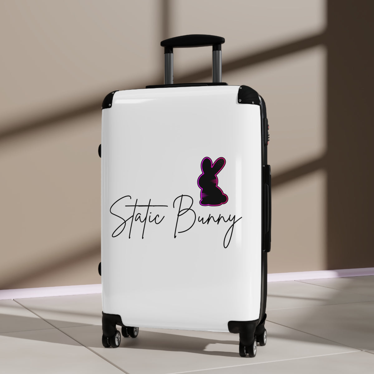 Static Bunny Carry-On Suitcase – Ultraviolet