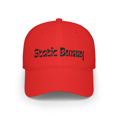 Static Bunny Baseball Cap - Radioactive Font