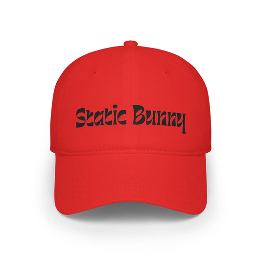 Static Bunny Baseball Cap - Radioactive Font