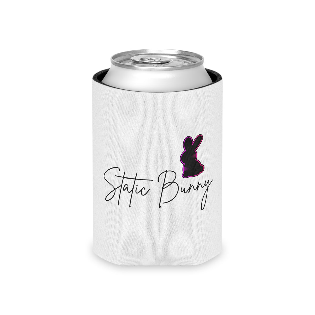 Static Bunny Can Cooler - Ultraviolet