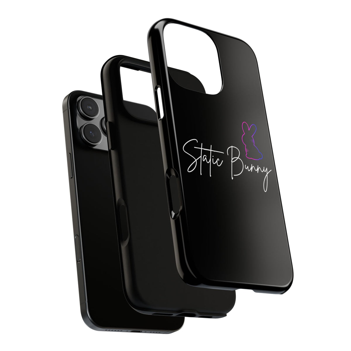 Static Bunny Phone Case - Synthwave