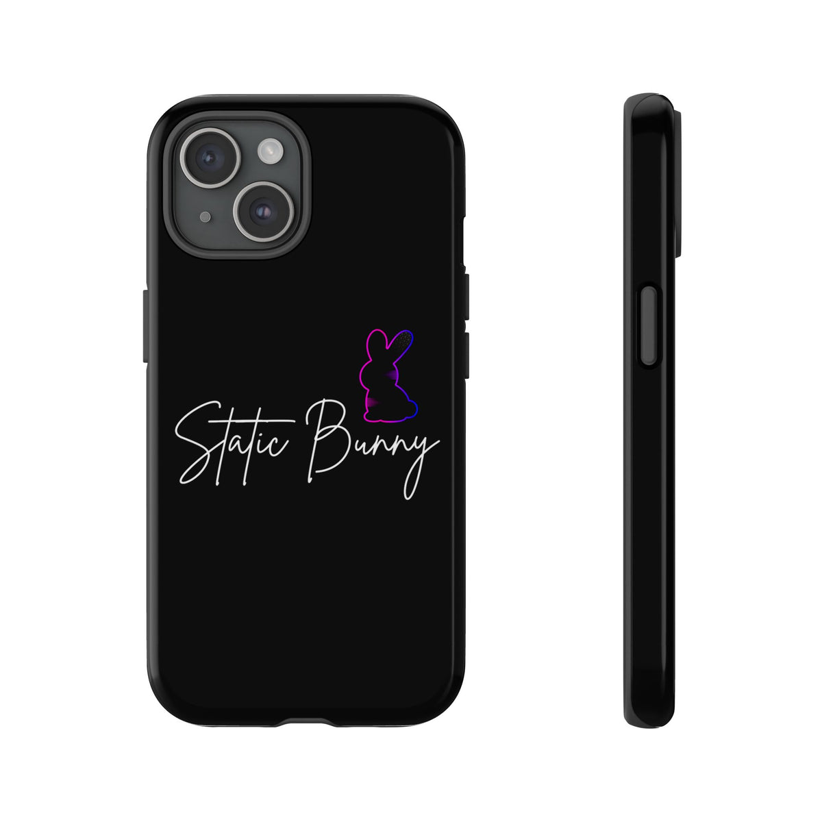 Static Bunny Phone Case - Synthwave