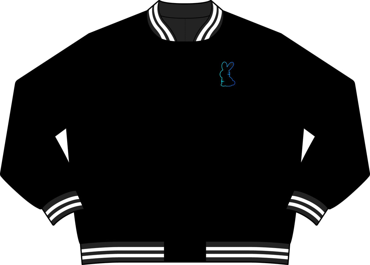 Static Bunny Varsity Bomber Jacket - Deep Hydro