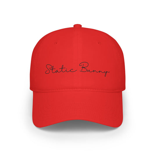 Static Bunny Baseball Cap - Ultraviolet Font